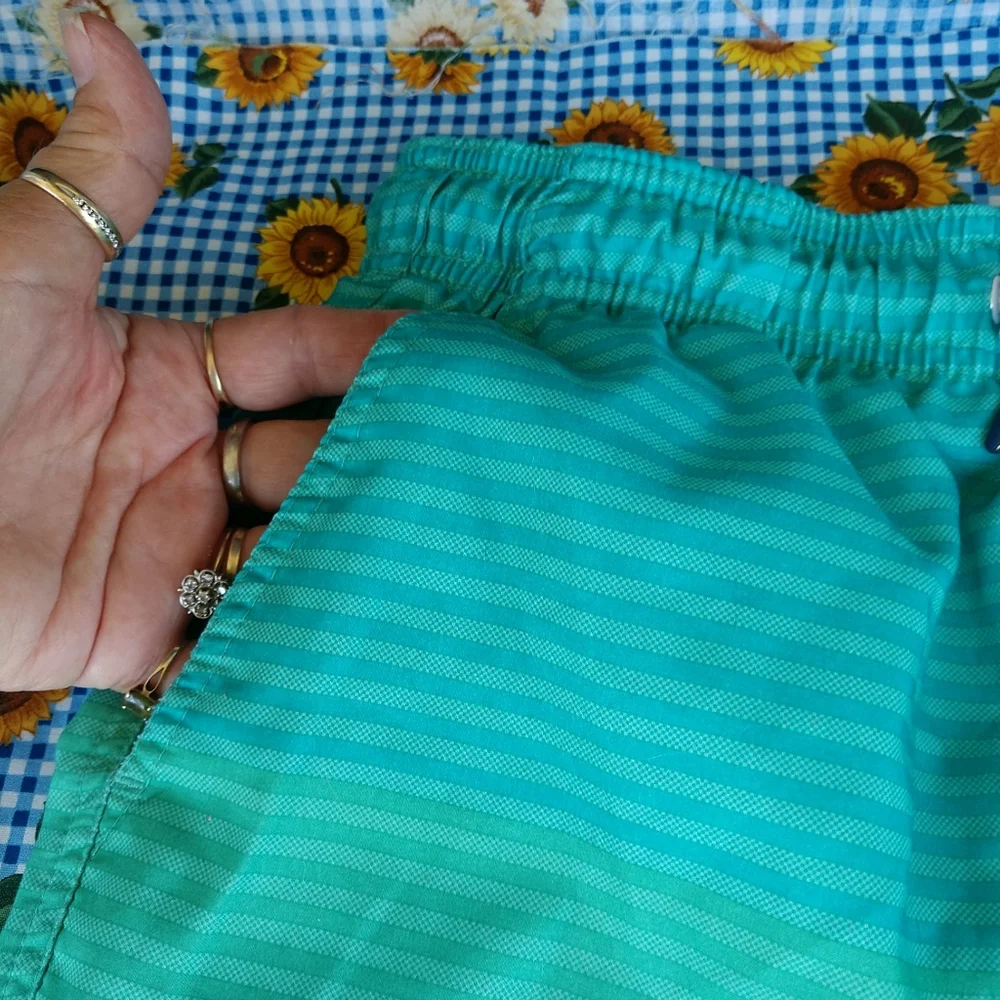 Crown & Ivy Boys Swim Trunks Size Large Multi Greens